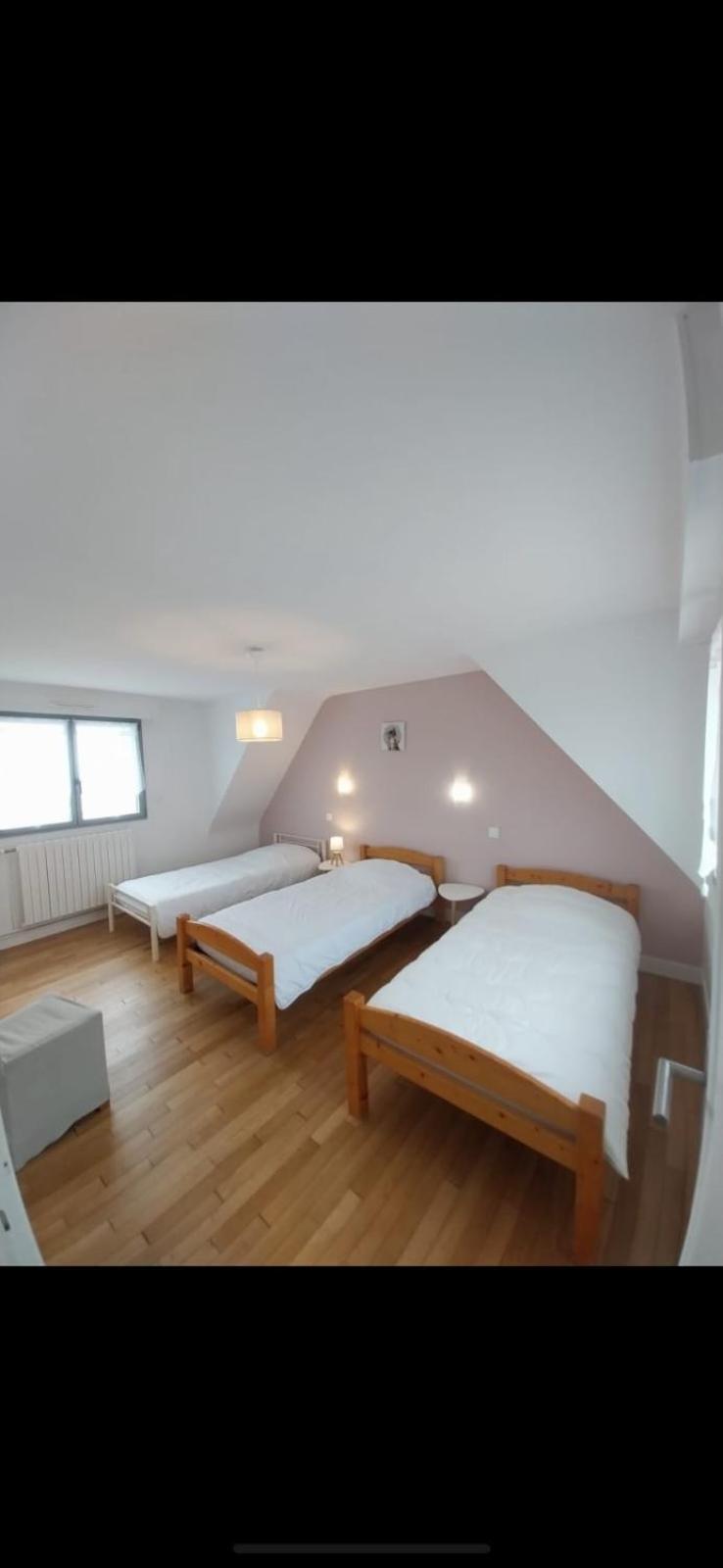 Maison de charme vue mer 180 rénovée Accès plage Riantec Extérieur photo