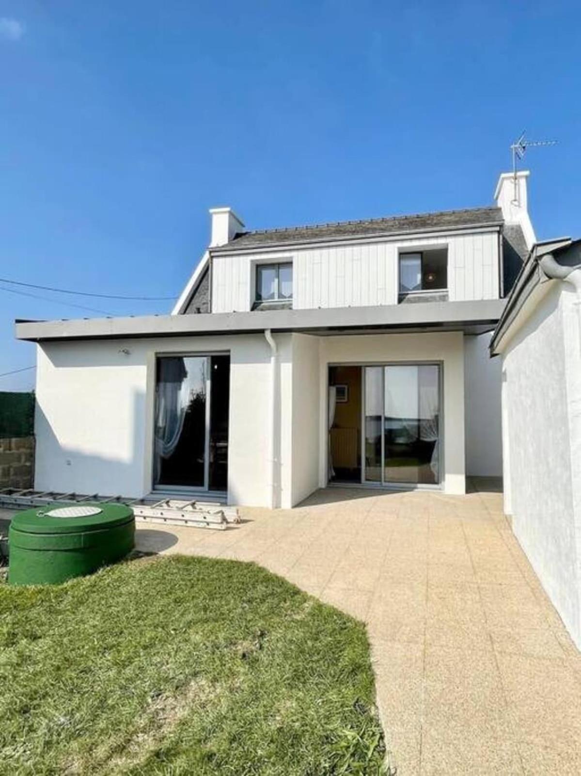 Maison de charme vue mer 180 rénovée Accès plage Riantec Extérieur photo