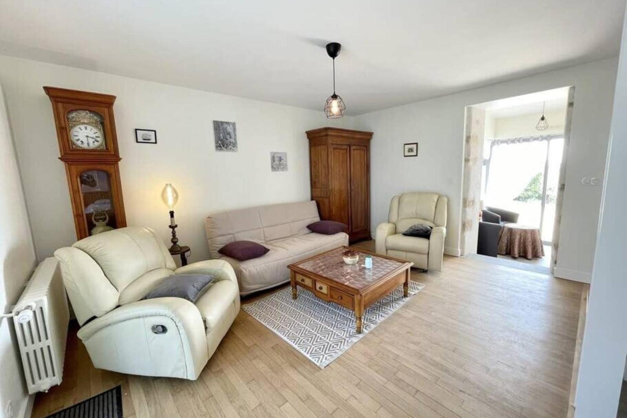 Maison de charme vue mer 180 rénovée Accès plage Riantec Extérieur photo