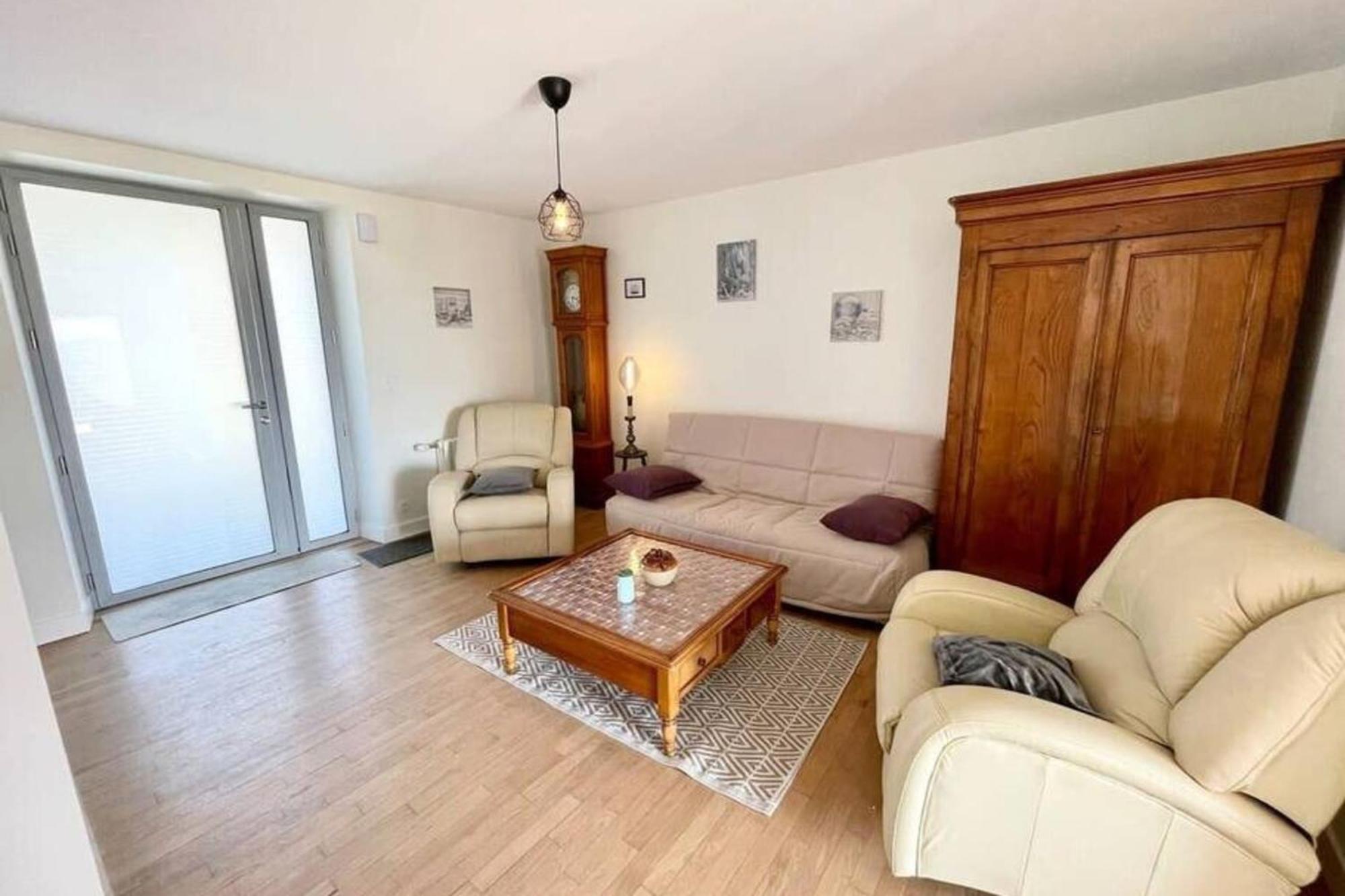 Maison de charme vue mer 180 rénovée Accès plage Riantec Extérieur photo