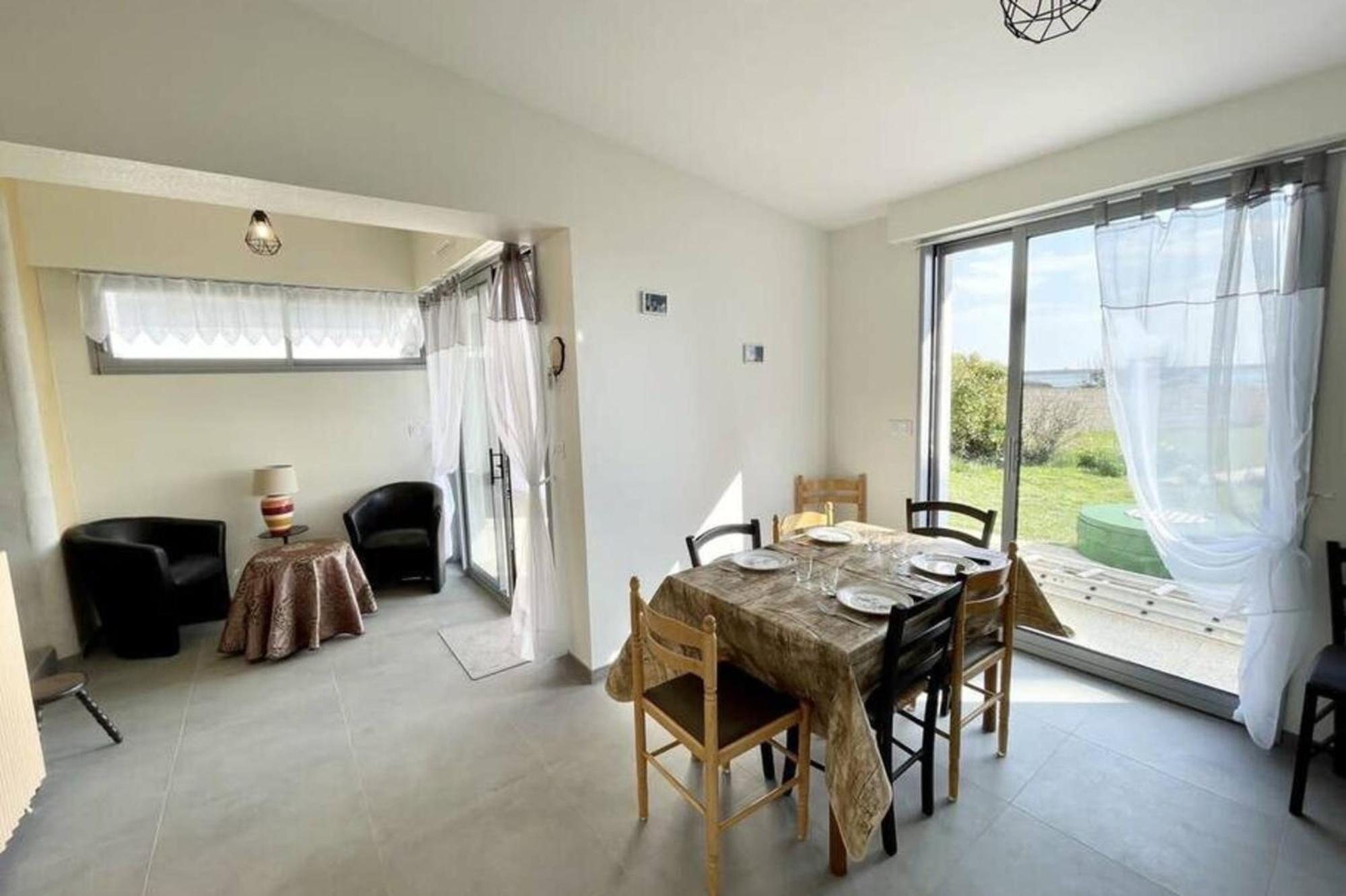 Maison de charme vue mer 180 rénovée Accès plage Riantec Extérieur photo